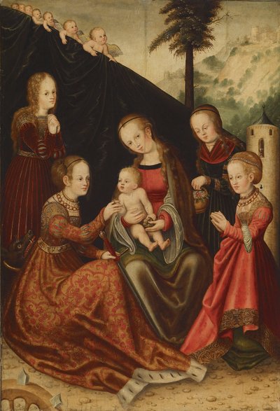 Mystic Marriage of Saint Catherine, 16th century by Lucas Cranach the Elder